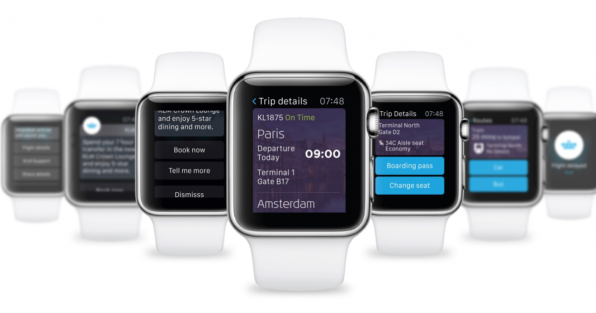 KLM mobile and watch app